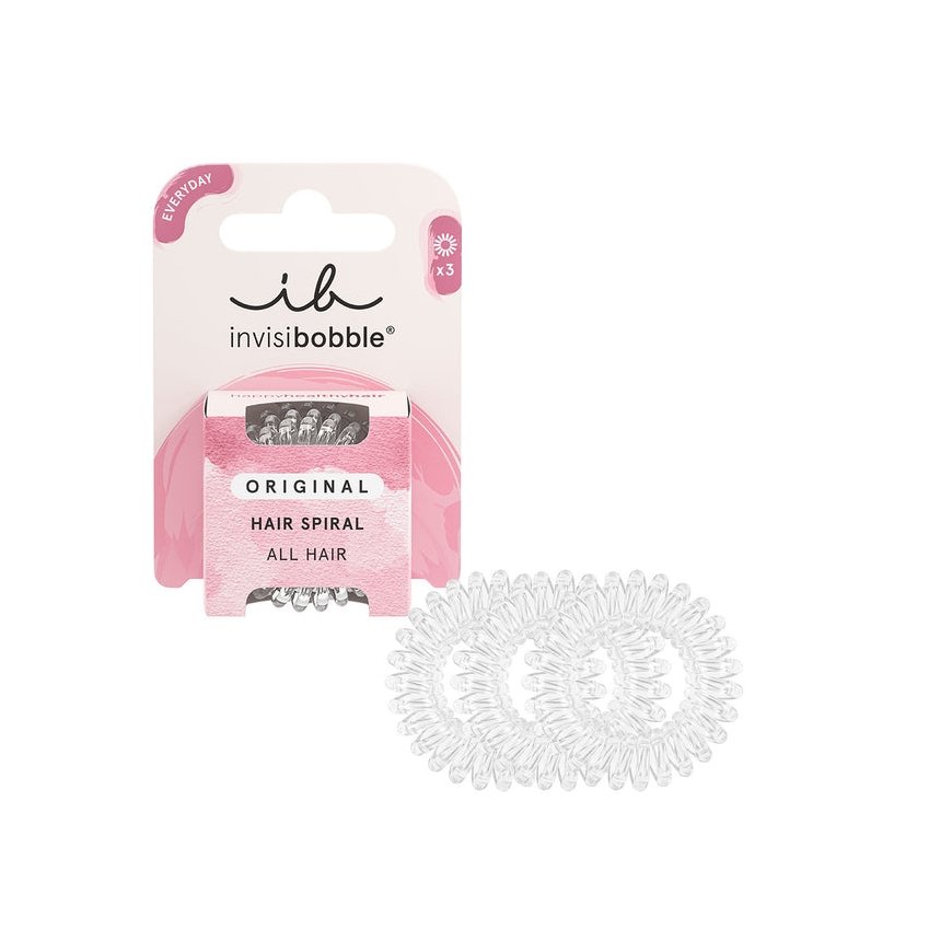 invisibobble Original Crystal Clear Juuste tarvik Juukselint 3 tk