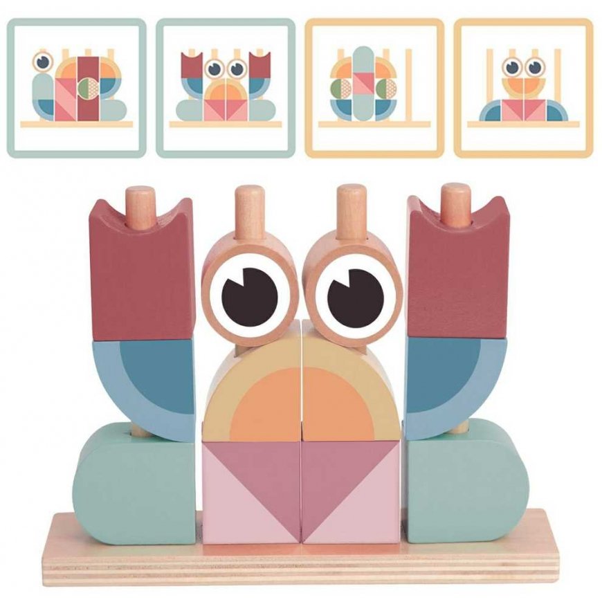Игрушки Tooky TOOKY TOY Деревянные пазлы с крабами Пастельные
