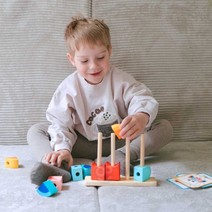 Tooky Toys TOOKY TOY Rapu puupalapeli palikat Pastelli – 3
