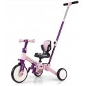 Milly Mally Optimus Max 5in1 tricycle with a steering handle, pink Milly Mally Optimus Max 5in1 tricycle with a steering handle, pink