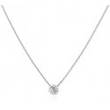 Agato Minimalist Silver Necklace with Transparent Zircon AGS1561/47-W Agato Minimalist Silver Necklace with Transparent Zircon AGS1561/47-W