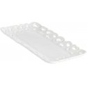 WHITE PORCELAIN VALENTINO Decorated serving tray 20 x 13 cm WHITE PORCELAIN VALENTINO Decorated serving tray 20 x 13 cm