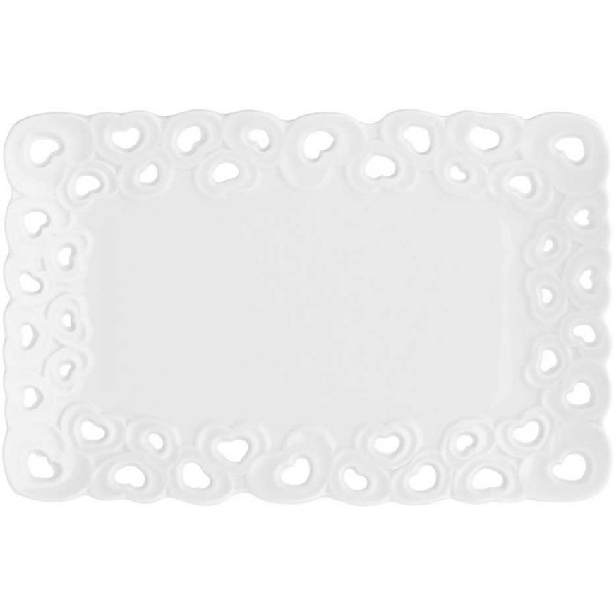 LA PORCELLANA BIANCA VALENTINO Dekoruotas serviravimo padėklas 20 x 13 cm – 2