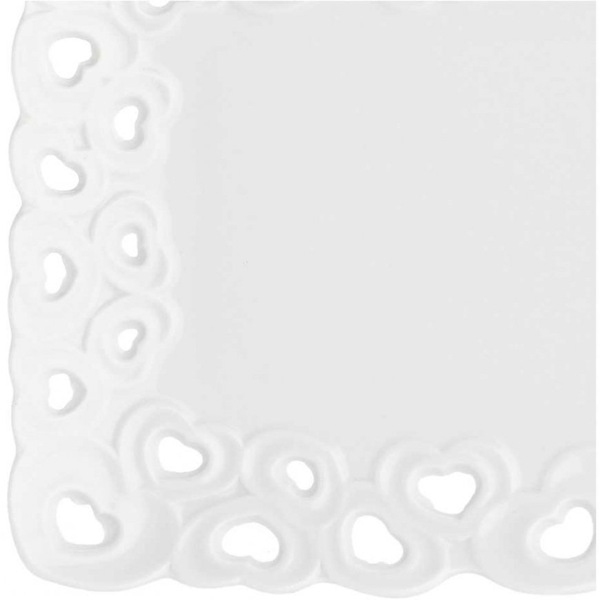 WHITE PORCELAIN VALENTINO Decorated serving tray 20 x 13 cm – 4