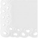WHITE PORCELAIN VALENTINO Decorated serving tray 20 x 13 cm WHITE PORCELAIN VALENTINO Decorated serving tray 20 x 13 cm