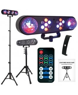 LIGHT4ME MAGIC BAR disko kamuolys LED PAR efektas + stovas