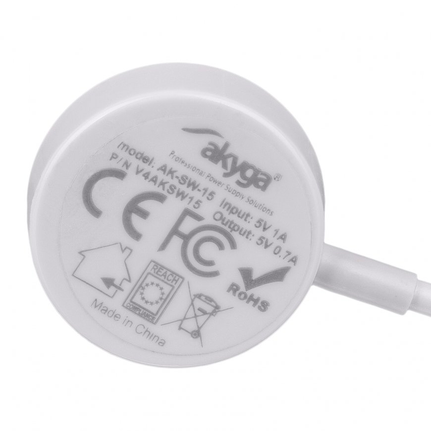 Akyga AK-SW-15 mobiililaitteen laturi Älykello Valkoinen USB Sisätila – 3