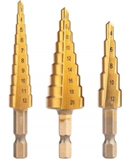 Urbt Neo Tools HSS TiN soļu urbju komplekts, 3-20 mm, sešstūra, 3 gab.
