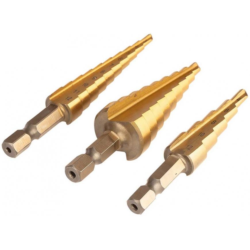 Neo Tools HSS TiN step drill set, 3-20 mm, hexagonal, 3 pcs. – 2