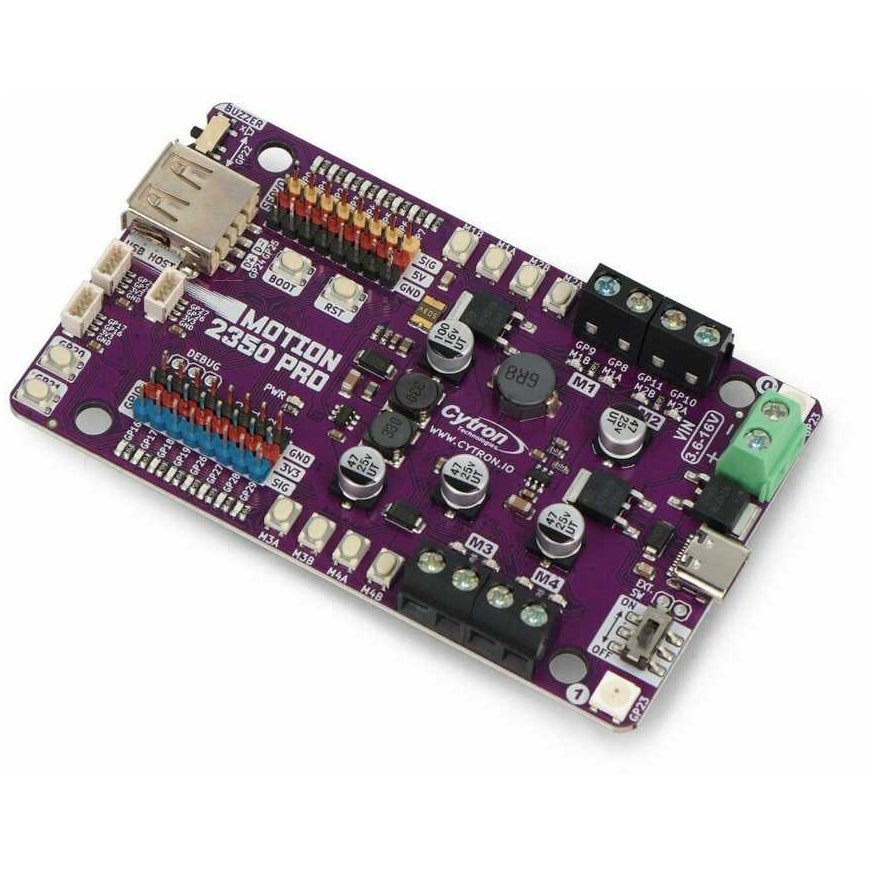 Cytron Maker Motion 2350 Pro – 4x motors + 8x servo controller - RP2350