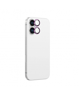 AmazingThing AR alumiinium 2 objektiiviga klaas kaameraraamiga iPhone 16 | 16 Plus - Roosa