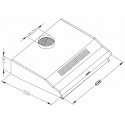 Kitchen hood under the cabinet - 50 cm Berdsen BE-10-A INOX absorber Kitchen hood under the cabinet - 50 cm Berdsen BE-10-A INOX absorber