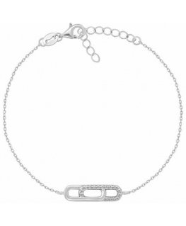 Brilio Silver Modernā sudraba aproce ar cirkoniem BRC240W
