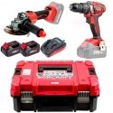 Worcraft Drill and Angle Grinder Set 20V LI-ION (XCUBE Box) Worcraft Drill and Angle Grinder Set 20V LI-ION (XCUBE Box)
