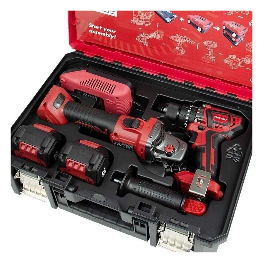 Worcraft Drill and Angle Grinder Set 20V LI-ION (XCUBE Box) – 3