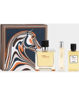 HERMÈS Terre D'Hermès kingituste komplekt meestele, parfüüm 75 ml, parfüüm 15 ml, dušigeel 40 ml