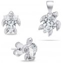 Brilio Silver Mänguline hõbedane ehtekomplekt tsirkoonidega Turtle SET233W (kõrvarõngad, ripats) Brilio Silver Mänguline hõbedane ehtekomplekt tsirkoonidega Turtle SET233W (kõrvarõngad, ripats)