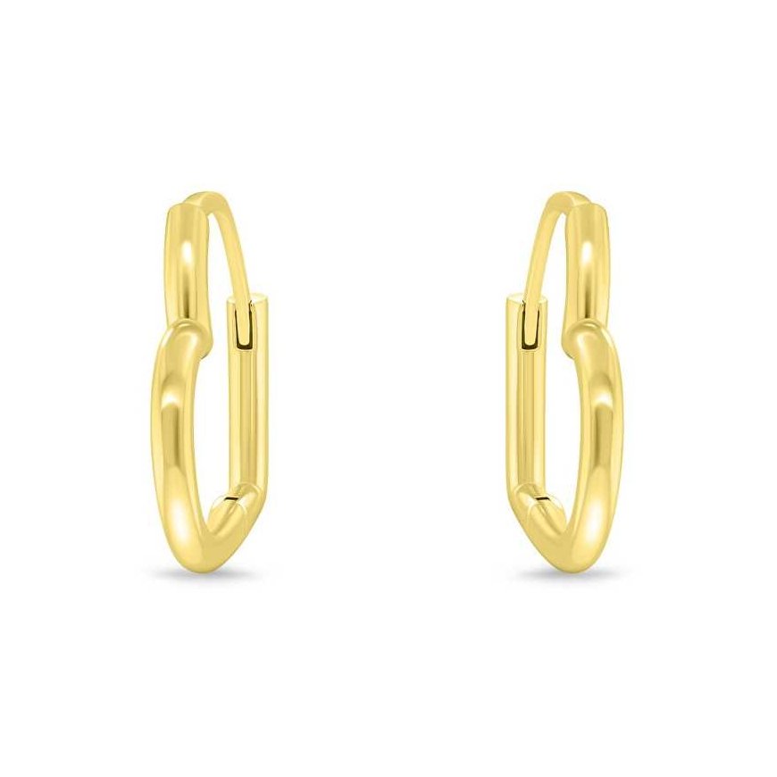 Brilio Silver Romantic gold-plated heart-shaped earrings EA1040Y – 2