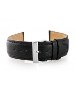 Pacific Leather watch strap W26 - PREMIUM - black - 22mm
