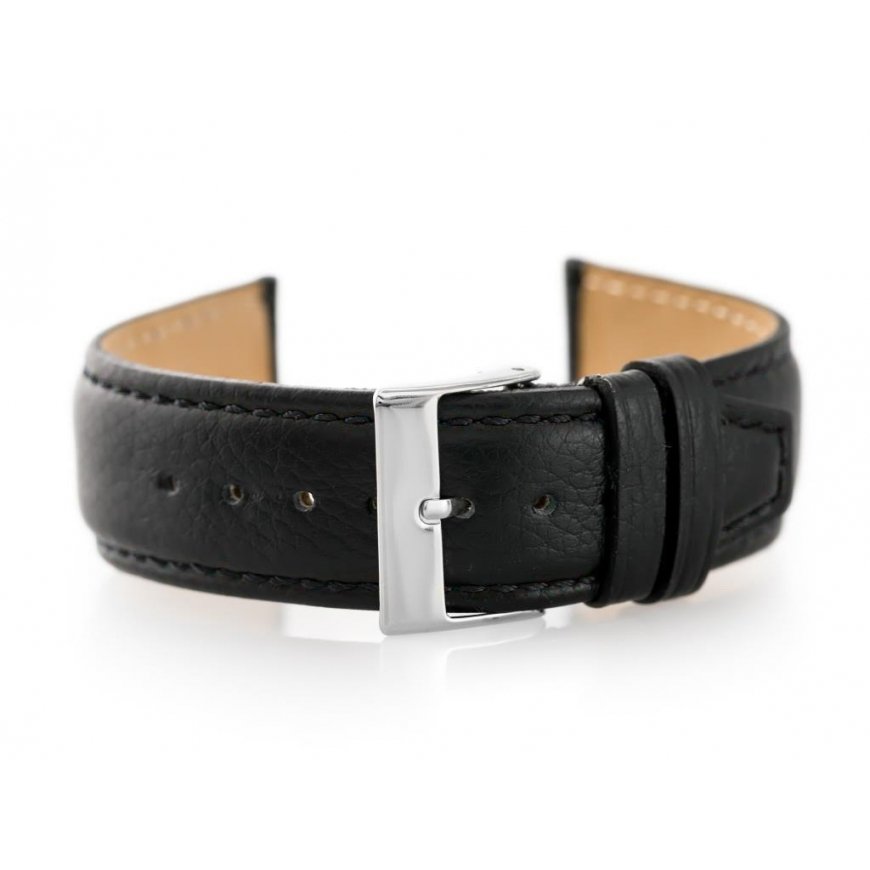 Ремешок для часов Pacific Leather W26 - ПРЕМИУМ - черный - 22 мм