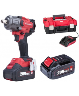 Worcraft 1/2'' Cordless Impact Wrench 850Nm (XCUBE box) with 2 batteries and charger