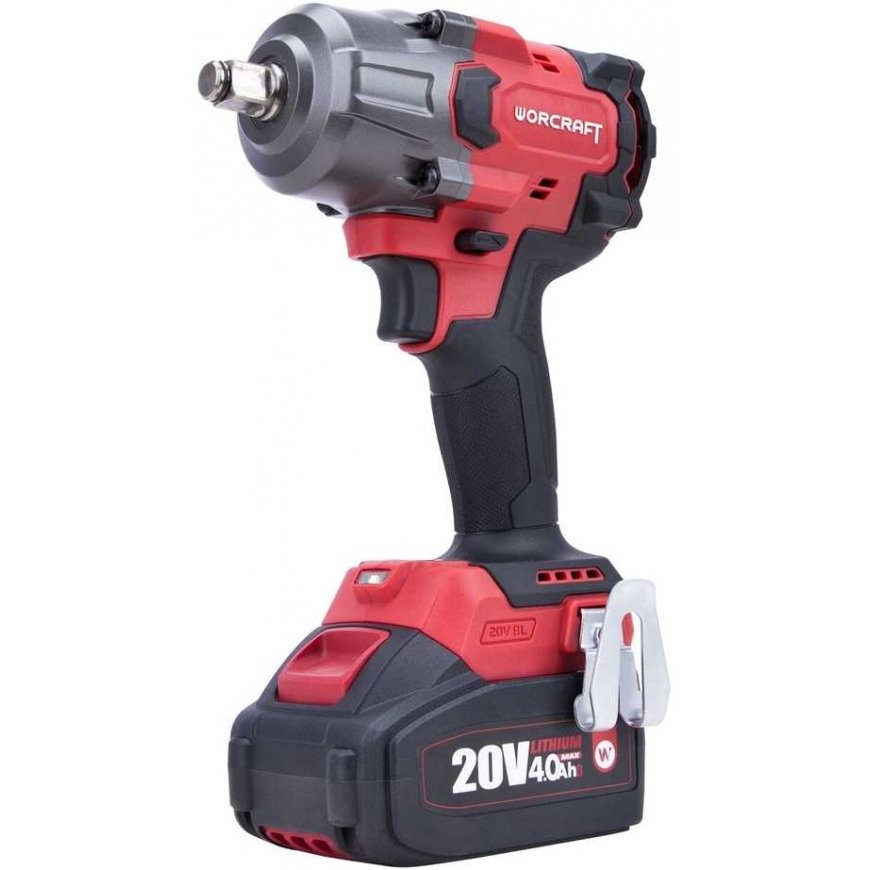 Worcraft 1/2'' Cordless Impact Wrench 850Nm (XCUBE box) with 2 batteries and charger – 3