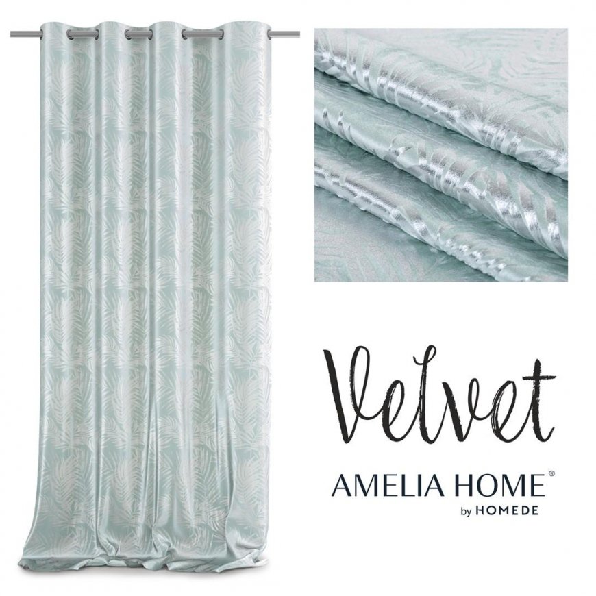 AmeliaHome AIZKAR/AH/VELVET/SUDRABLAKUS/MINT/140X245 – 2