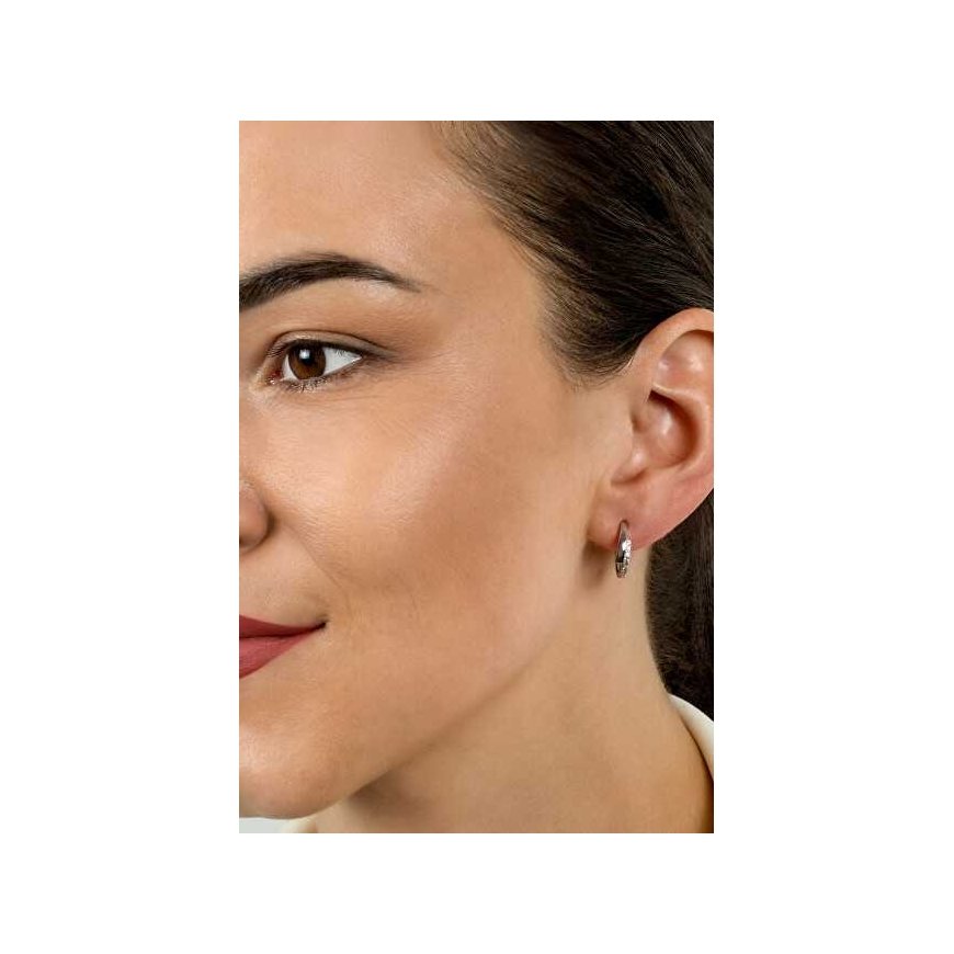 Brilio Silver Madingi silver earrings with zirconia EA558W – 3