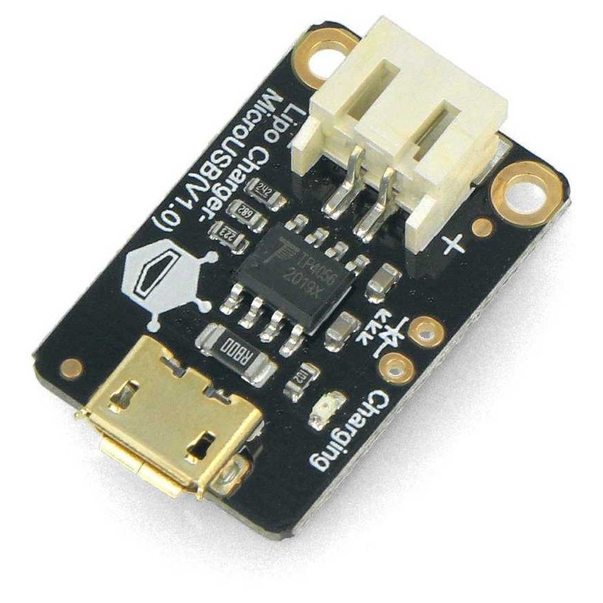Lipo lādētājs, Li-Pol akumulatoru lādēšanas modulis caur microUSB, DFRobot DFR0667
