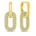 Brilio Silver Gold-plated oval earrings 2in1 with zirconia EA1177Y Brilio Silver Gold-plated oval earrings 2in1 with zirconia EA1177Y