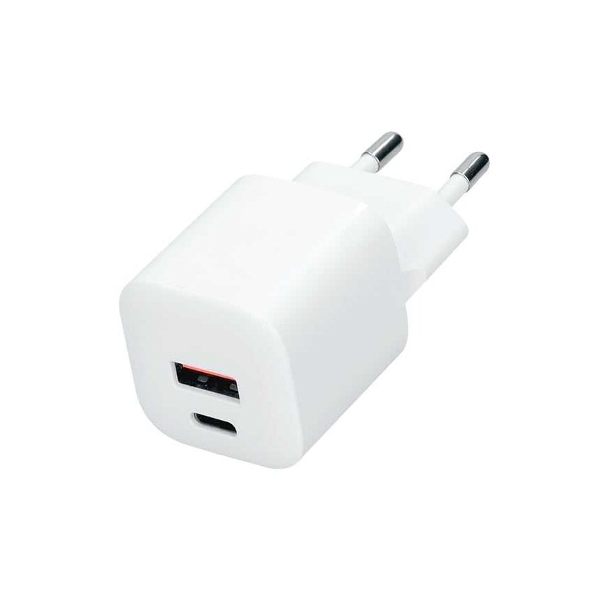 „Solight“ USB-C + USB-A nopea laturi GaN 20W PD