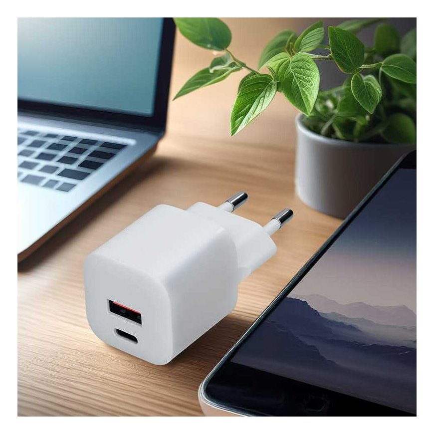 „Solight“ USB-C + USB-A ātrā uzlāde GaN 20W PD – 2