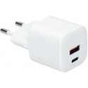 „Solight“ USB-C + USB-A nopea laturi GaN 20W PD „Solight“ USB-C + USB-A nopea laturi GaN 20W PD