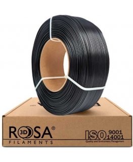 3D plastic PET-G black 1.75mm 1kg refill package Rosa3D