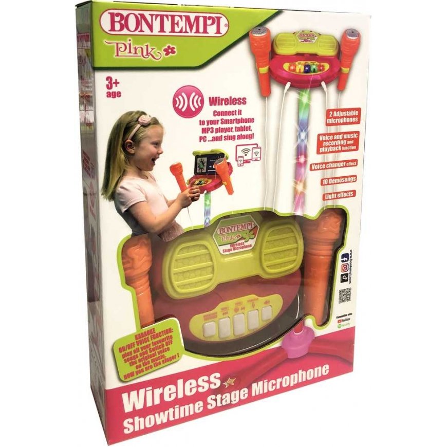 BONTEMPI TECH wireless stage microphone stand with two microphones, 421472 – 2