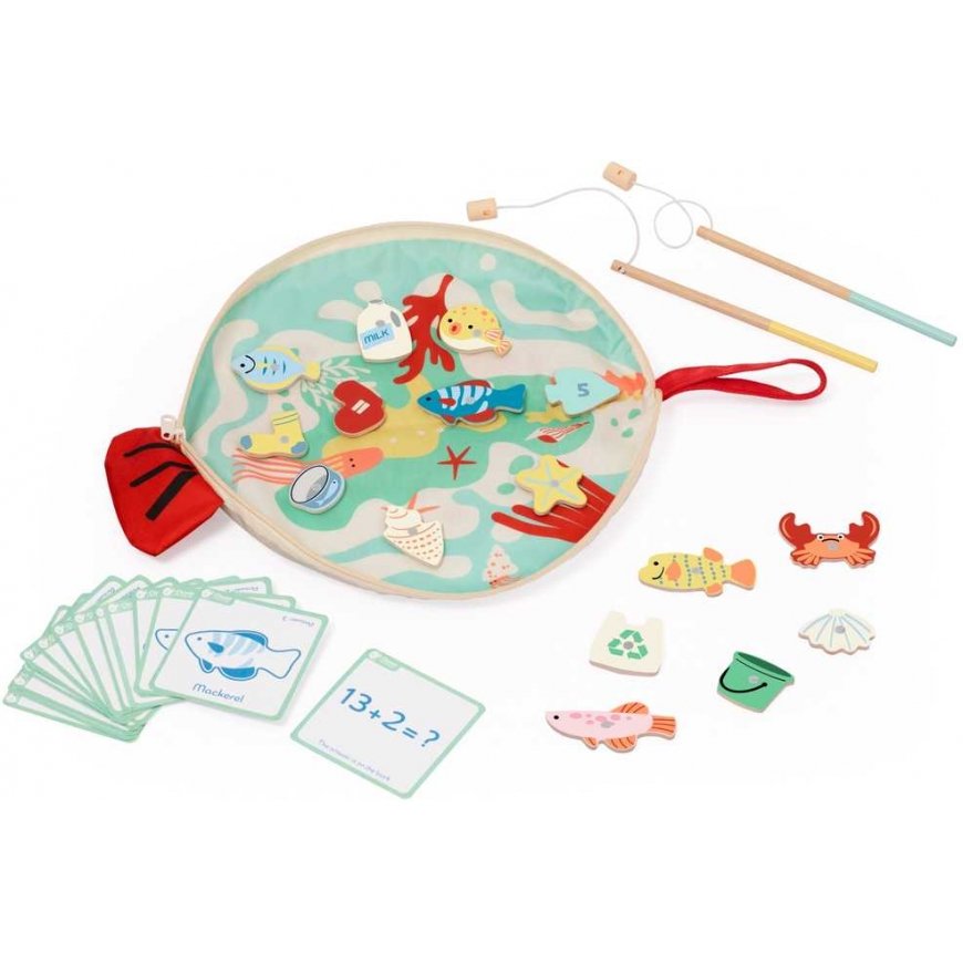 CLASSIC WORLD educational magnetic fishing game with counting cards, 35 pcs. – 2
