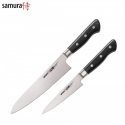 Samura PRO-S kompl. no 2 nažiem: European Chef's 200mm / Utility 115mm from AUS 8 Japanese steel 58 HRC Samura PRO-S kompl. no 2 nažiem: European Chef's 200mm / Utility 115mm from AUS 8 Japanese steel 58 HRC