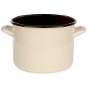 Enamel Silesia Rybnik PUODAS 3.3 L DIAMETER: 18 CM HEIGHT: 14 CM CREAMY / DARK CENTER Enamel Silesia Rybnik PUODAS 3.3 L DIAMETER: 18 CM HEIGHT: 14 CM CREAMY / DARK CENTER