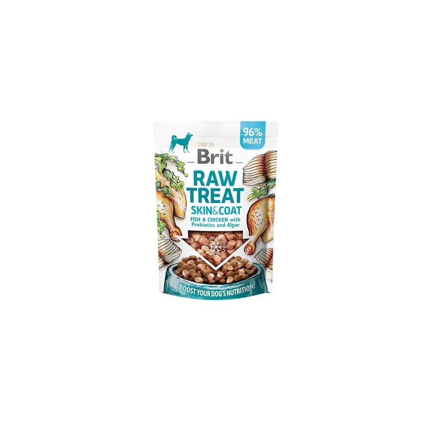 BRIT Raw Treat Nahk ja Karv Kala & Kana – koeraküpsised – 40 g – 2
