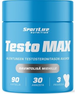 SportLife Testo MAX 90kaps, 106 g