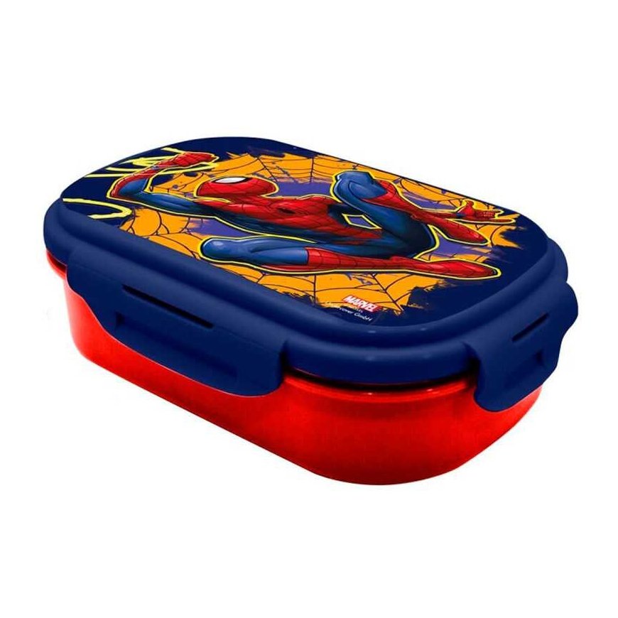 Laste litsents Spiderman Marveli lõunasöögikarp + söögiriistad – 2