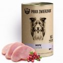 DZĪVNIEKU BARĪBA Turcija un dzērvenes - mitrā suņu barība - 400g