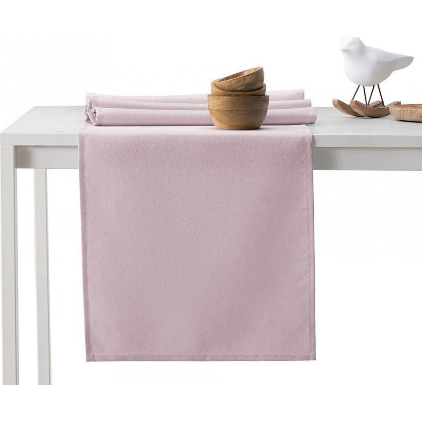 DecoKing Tablecloth PURE HMD POWDERPINK 30x100