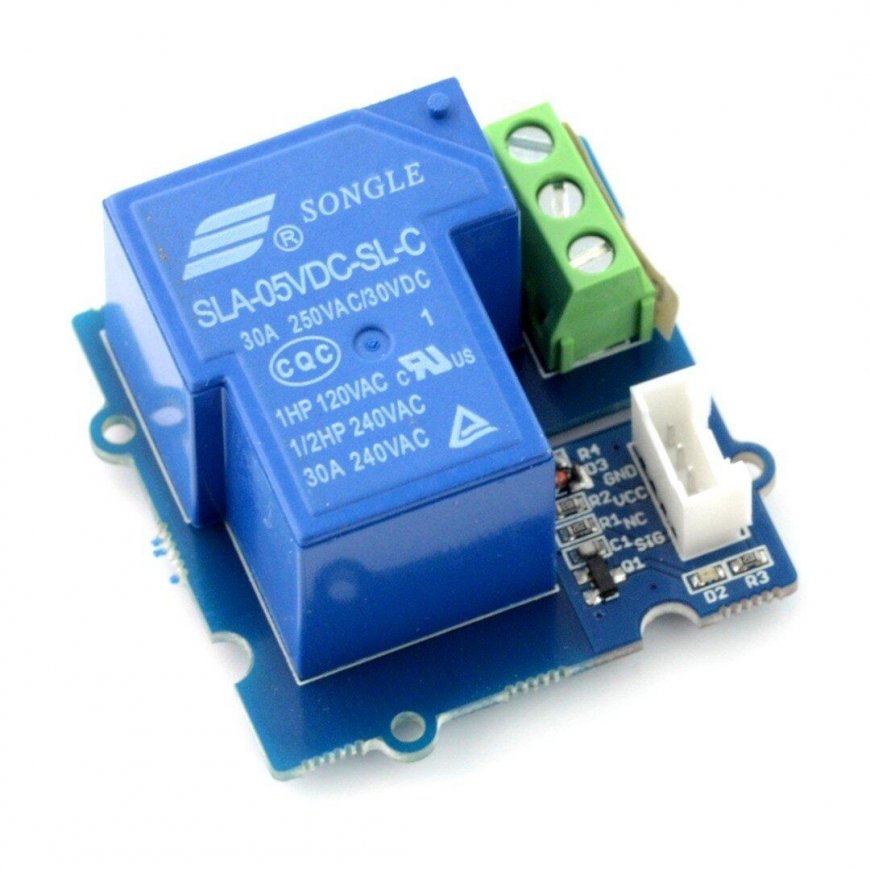 Seeed Studio Grove, 1 kanavainen rele, 30A-250VAC / 30VDC kontaktit, 5V kela – 2