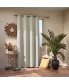 Naktīte ar gredzeniem AmeliaHome BLACKOUT 140X245 cm, 1 gab., krāsa: balta