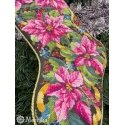 Merejka Kryželiu embroidery kit "Pink Poinsettia Christmas Stocking" 35x22 cm SK262 Merejka Kryželiu embroidery kit "Pink Poinsettia Christmas Stocking" 35x22 cm SK262