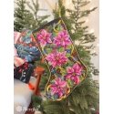 Merejka Kryželiu embroidery kit "Pink Poinsettia Christmas Stocking" 35x22 cm SK262 Merejka Kryželiu embroidery kit "Pink Poinsettia Christmas Stocking" 35x22 cm SK262