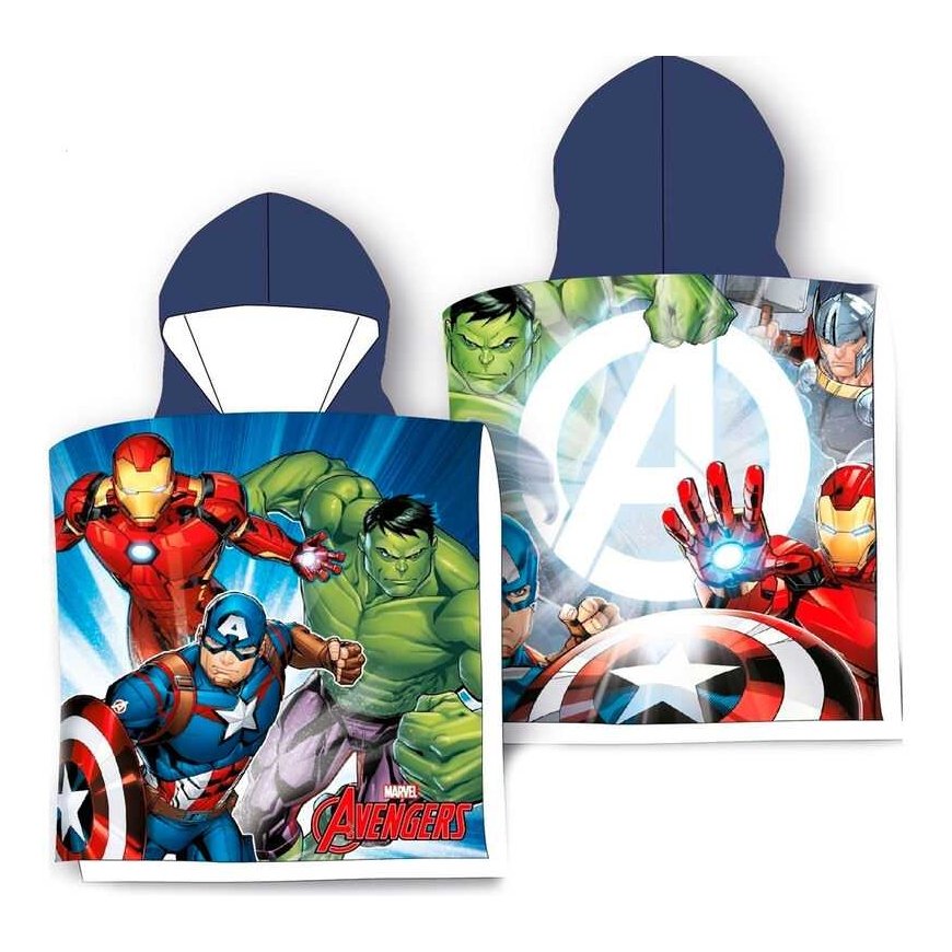 Rankšluostis Marvel Avengers pončo kokvilnas dvielis
