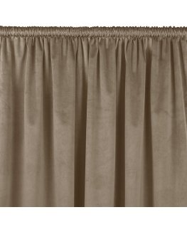 Verho VILA, hiekanvärinen, klassinen tyyli, 5 cm, samettinen, karnisilla, taskuilla, 530x245 HOMEDE