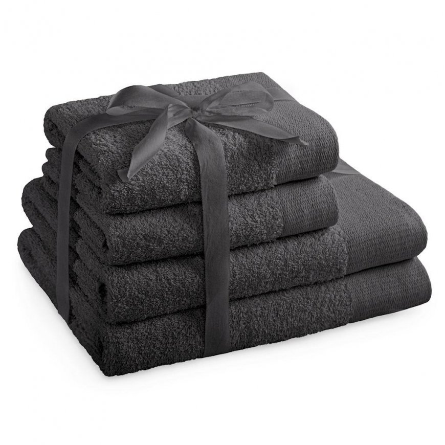 AmeliaHome Towel/AH/AMARI/CHAR/SET2*70x140+2*50x100